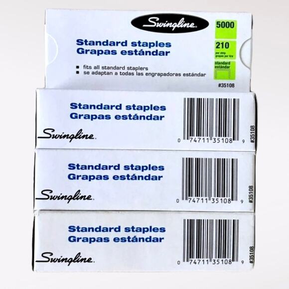 Swingline Standard Staples - 4 Boxes - Picture 1 of 1